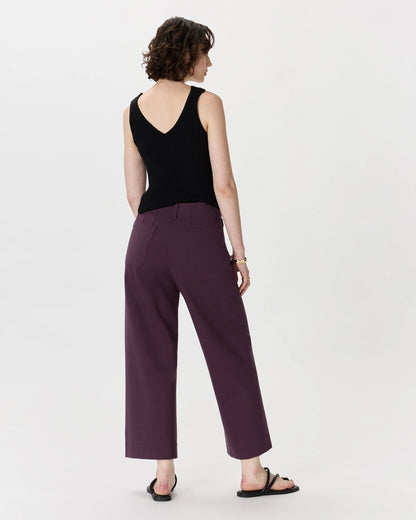 Ultra-Stretch Ponte Cropped Wide Leg Pants - 0 / Espresso