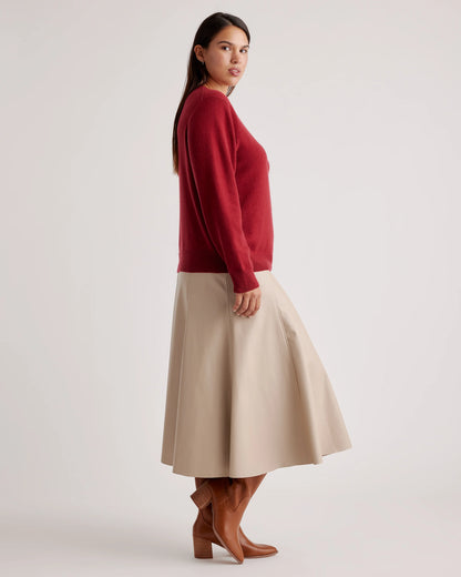 Mongolian Cashmere Crewneck Sweater - XS / Ivory