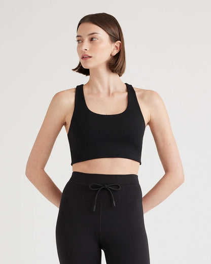 Ultra-Form Scoop Neck Longline Bra - XS / Black Camo