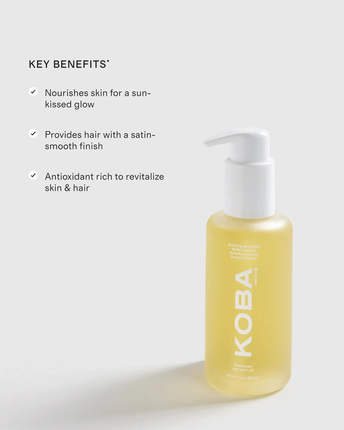 Gold Drip Nourishing Body & Hair Oil by KOBA - One Size / No Color
