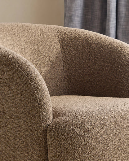 Performance Boucle Swivel Chair - One Size / Mocha Fog