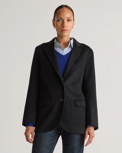 Double-Faced Merino Wool Soft Blazer - XS / Caramel