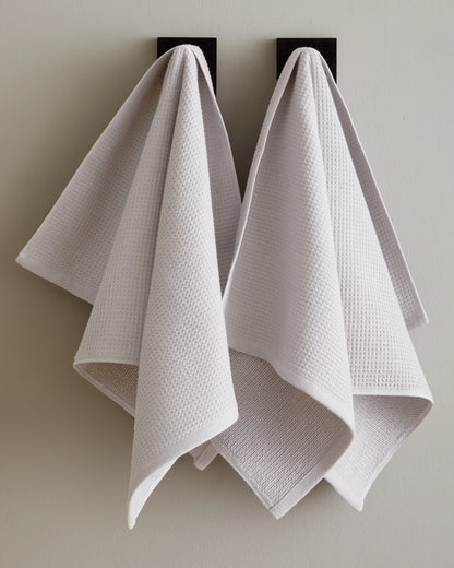 Turkish Waffle Terry Bath Towel Bundle - One Size / White