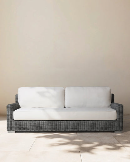 Classic All-Weather Wicker Outdoor Sofa - 86" / Natural Weave