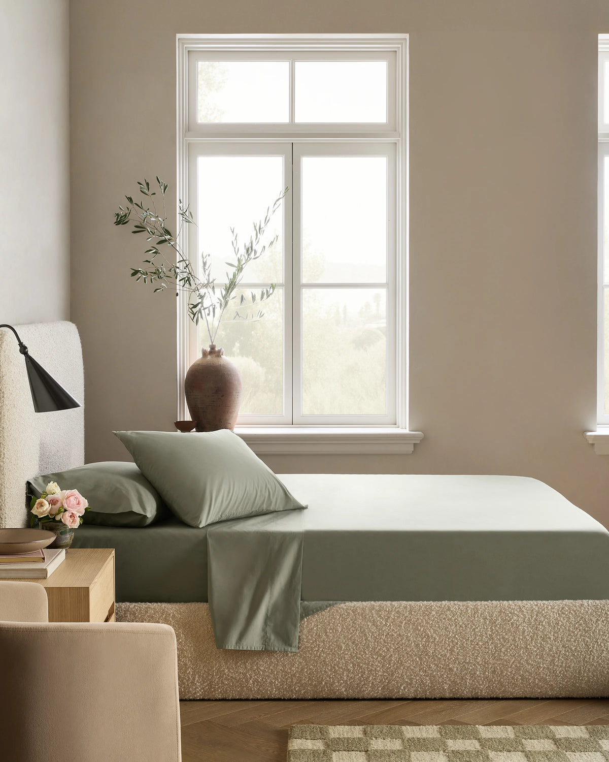 Organic Crisp Percale Sheet Set - Twin / White