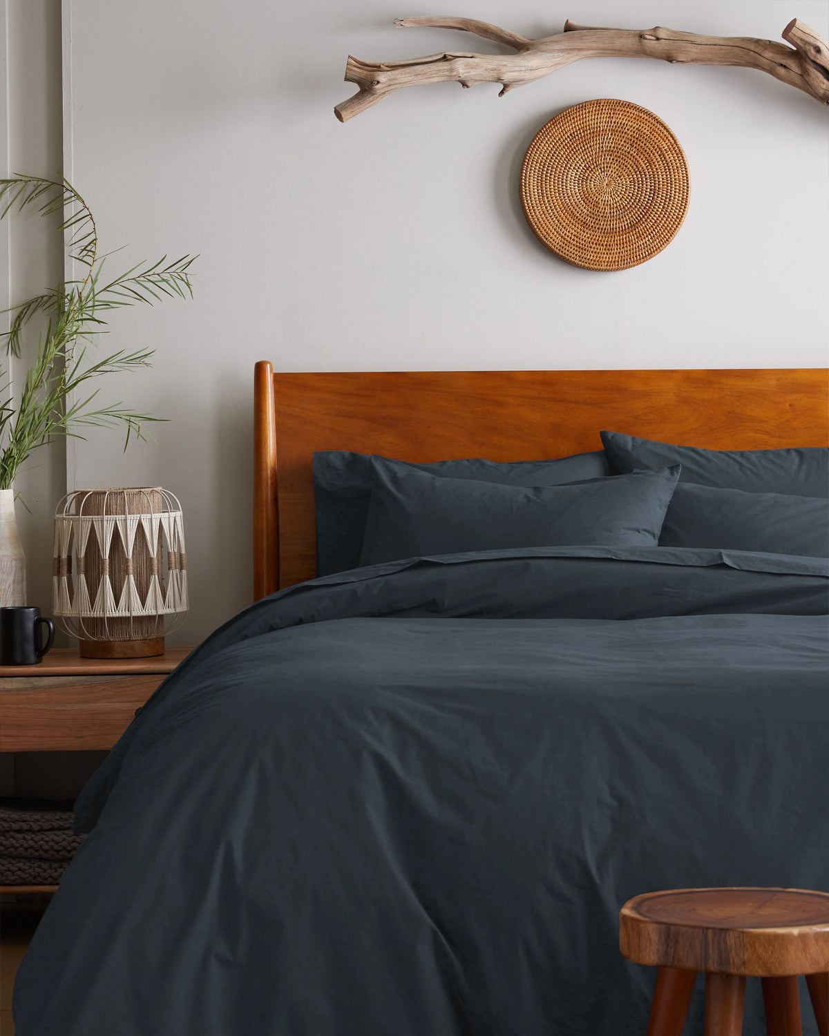 Organic Brushed Cotton Duvet Cover Set - Twin / Toffee