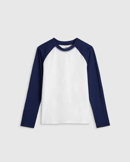 Long Sleeve Raglan Rash Guard - 6 / Island Aqua