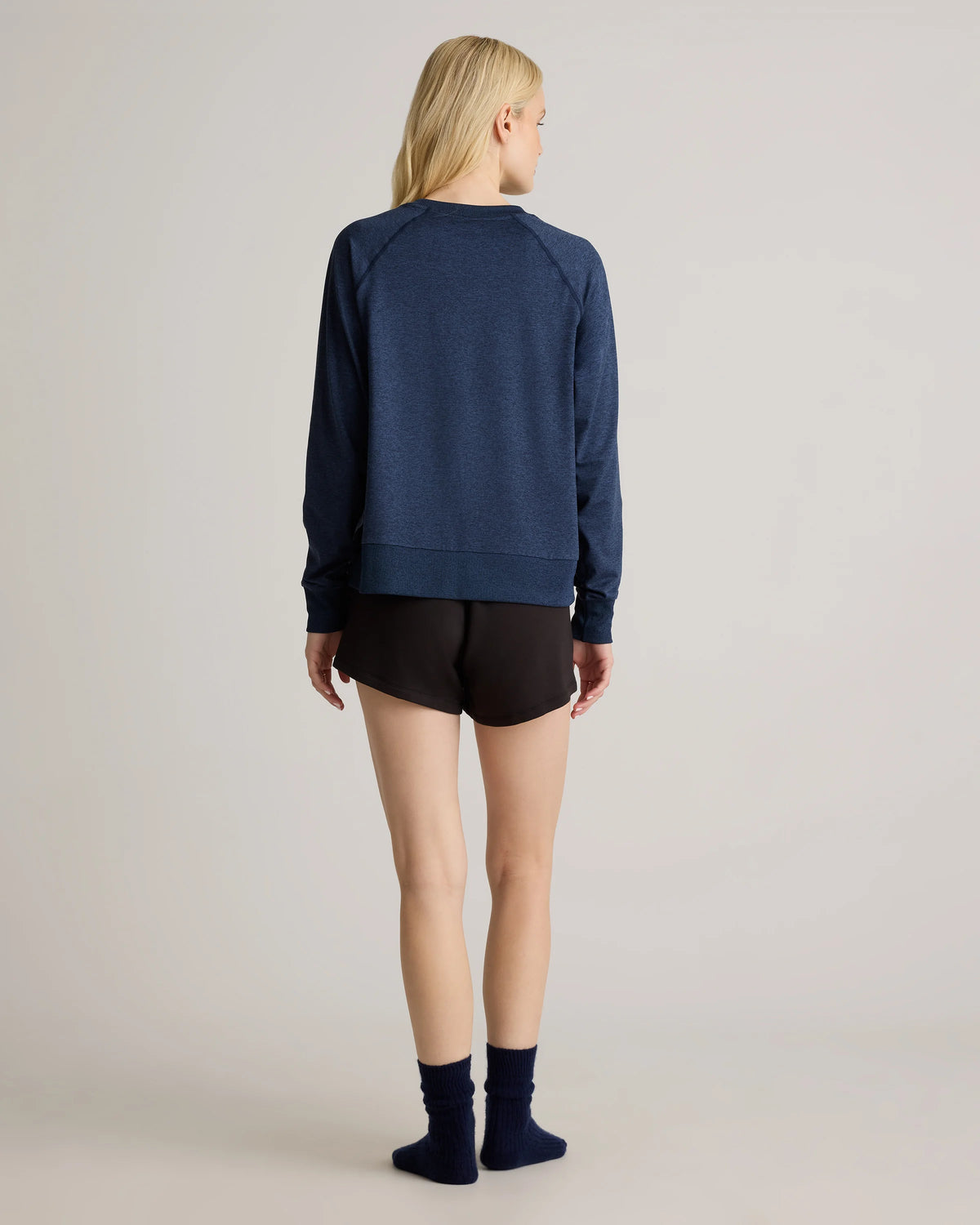 Flowknit Pullover Crew - XS / Heather Deep Navy