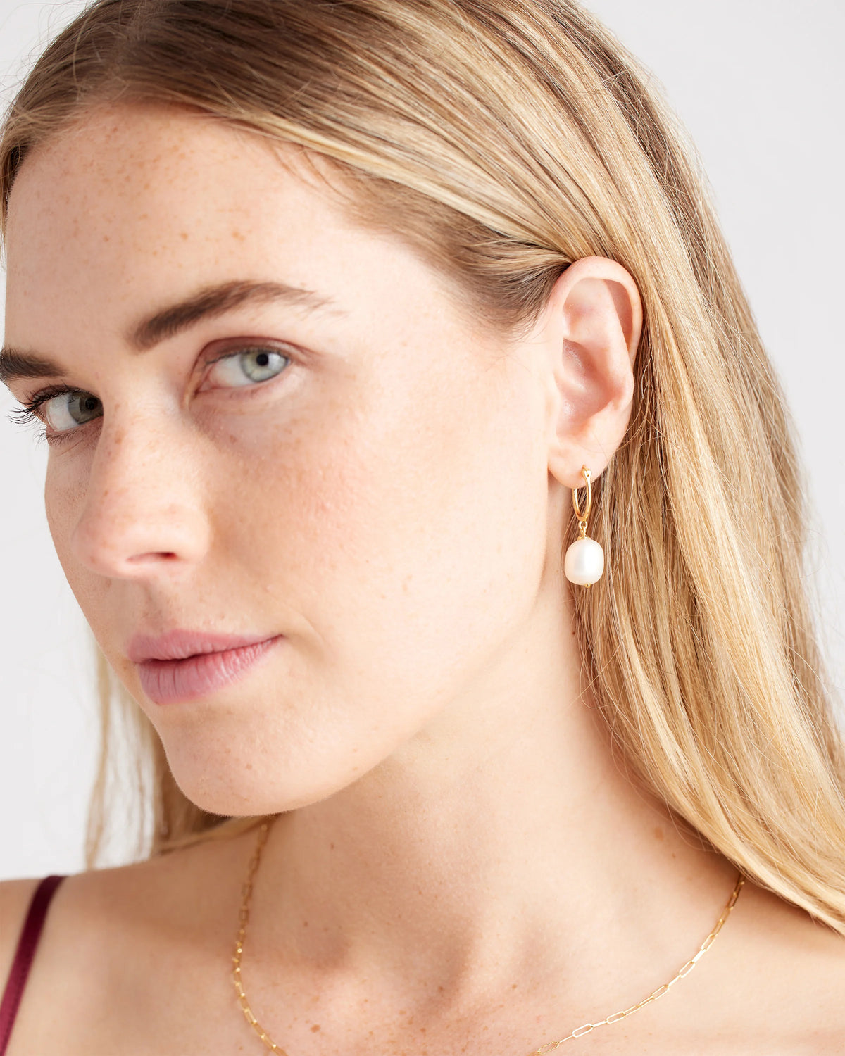 Freshwater Cultured Pearl Hoops - One Size / Gold Vermeil