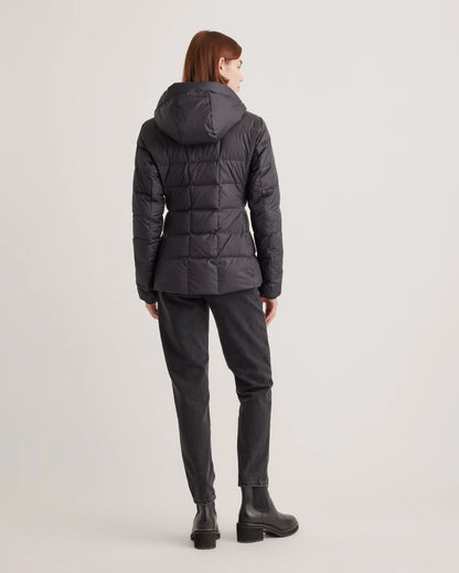 Lightweight Down Packable Puffer Hooded Jacket - XS / Navy