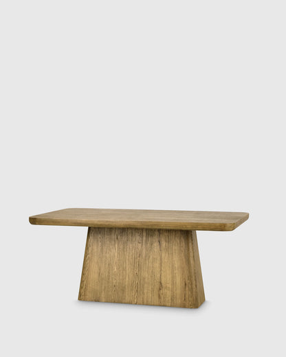 Rustic Oak Plinth Dining Table - 71" / Natural