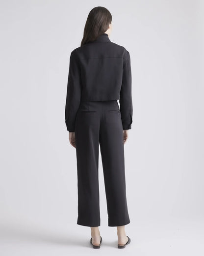 Stretch Crepe Cropped Jacket - XS / Morel