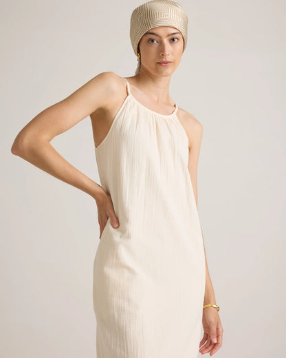 100% Organic Cotton Gauze Sleeveless Maxi Dress - XS / Spiced Orange