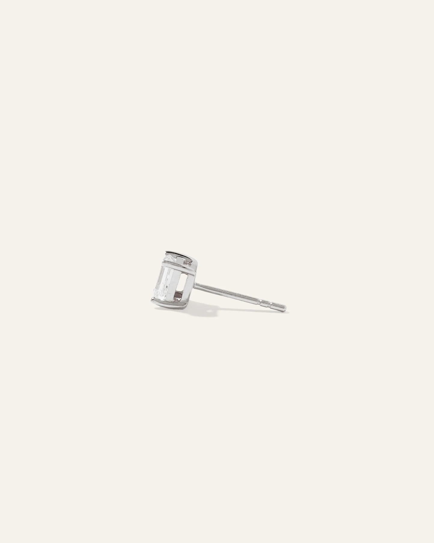 14k Gold Lab Grown Diamond Emerald Solitaire Studs - 1ctw - One Size / Yellow Gold