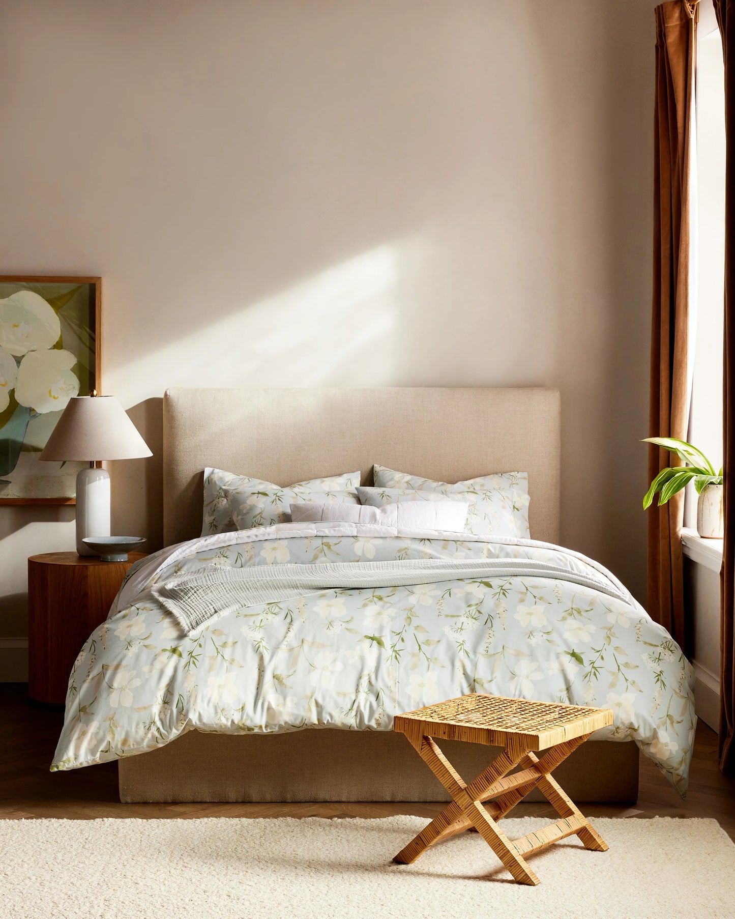 Organic Crisp Percale Duvet Cover - Twin / Ivory