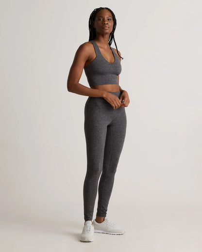 Ultra-Soft V-Neck Cropped Tank - XS / Heather Navy