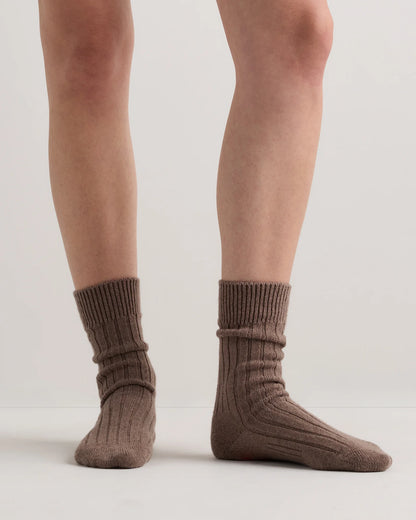 Merino Cashmere Blend Ribbed Crew Sock (3-Pack) - S / Solid Neutral Multi Pack