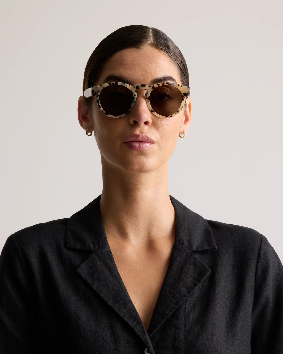Tuscon Polarized Acetate Sunglasses - One Size / White Tortoise with Green lens