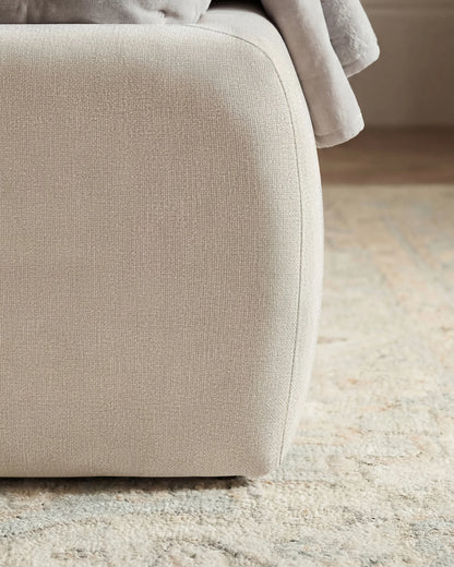 Plush Low Profile Platform Bed - Queen / Ivory