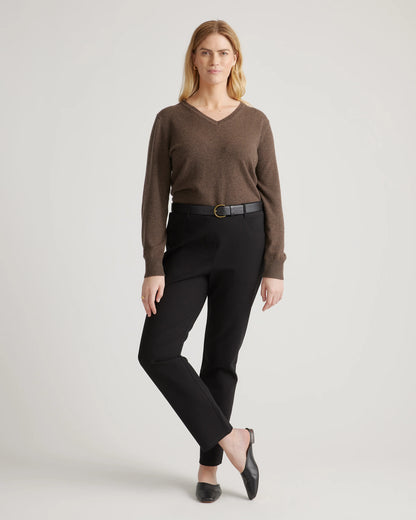 Ultra-Stretch Ponte Straight Leg 4-Pocket Pants - XS / Olive