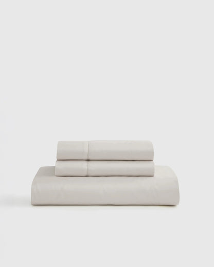Signature Giza Cotton Sateen Fitted Sheet Set - Twin / Mineral