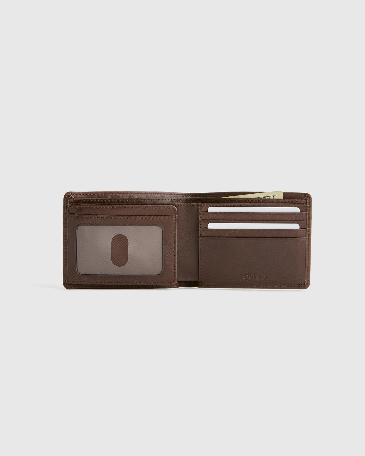 Italian Leather Bifold Wallet - One Size / Black