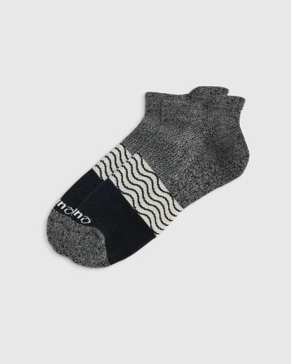 Everyday Cotton Tri-Block Marl Ankle Socks (4-pack) - S / Blue Purple Black Mix