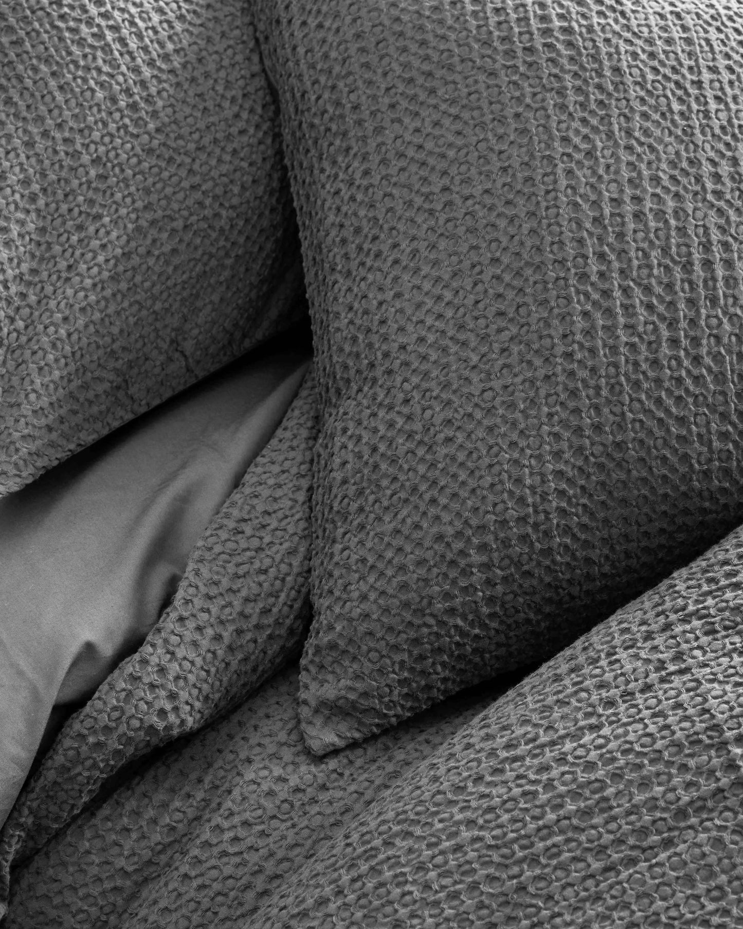 Organic Luxe Honeycomb Duvet Cover - Twin / Mineral