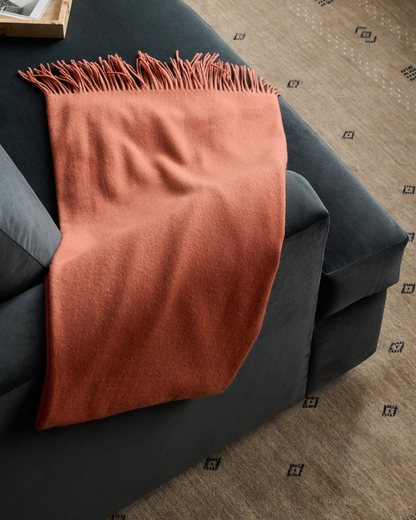 Mongolian Cashmere Throw - 50x60 / Heather Grey
