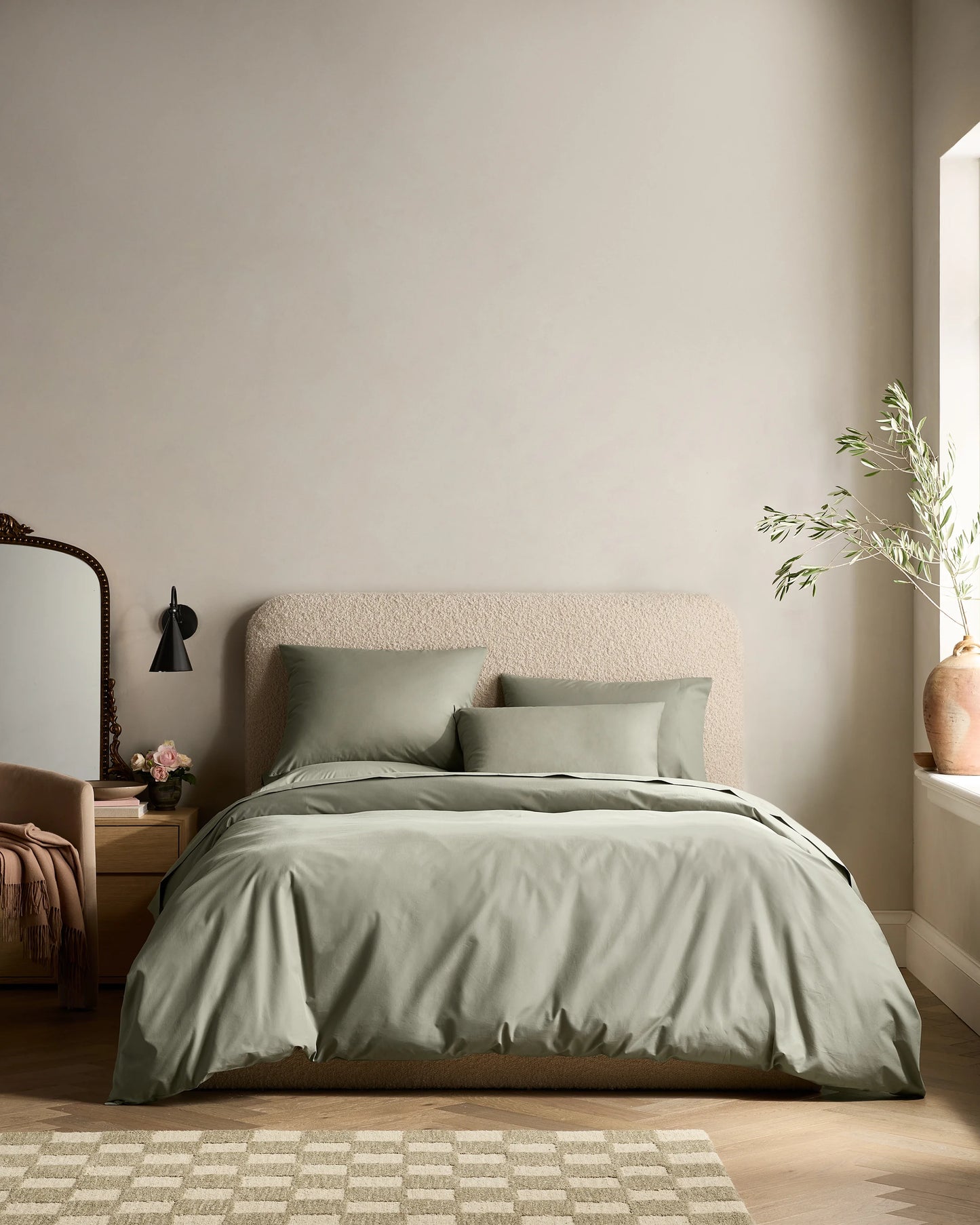 Organic Crisp Percale Duvet Cover - Twin / Ivory