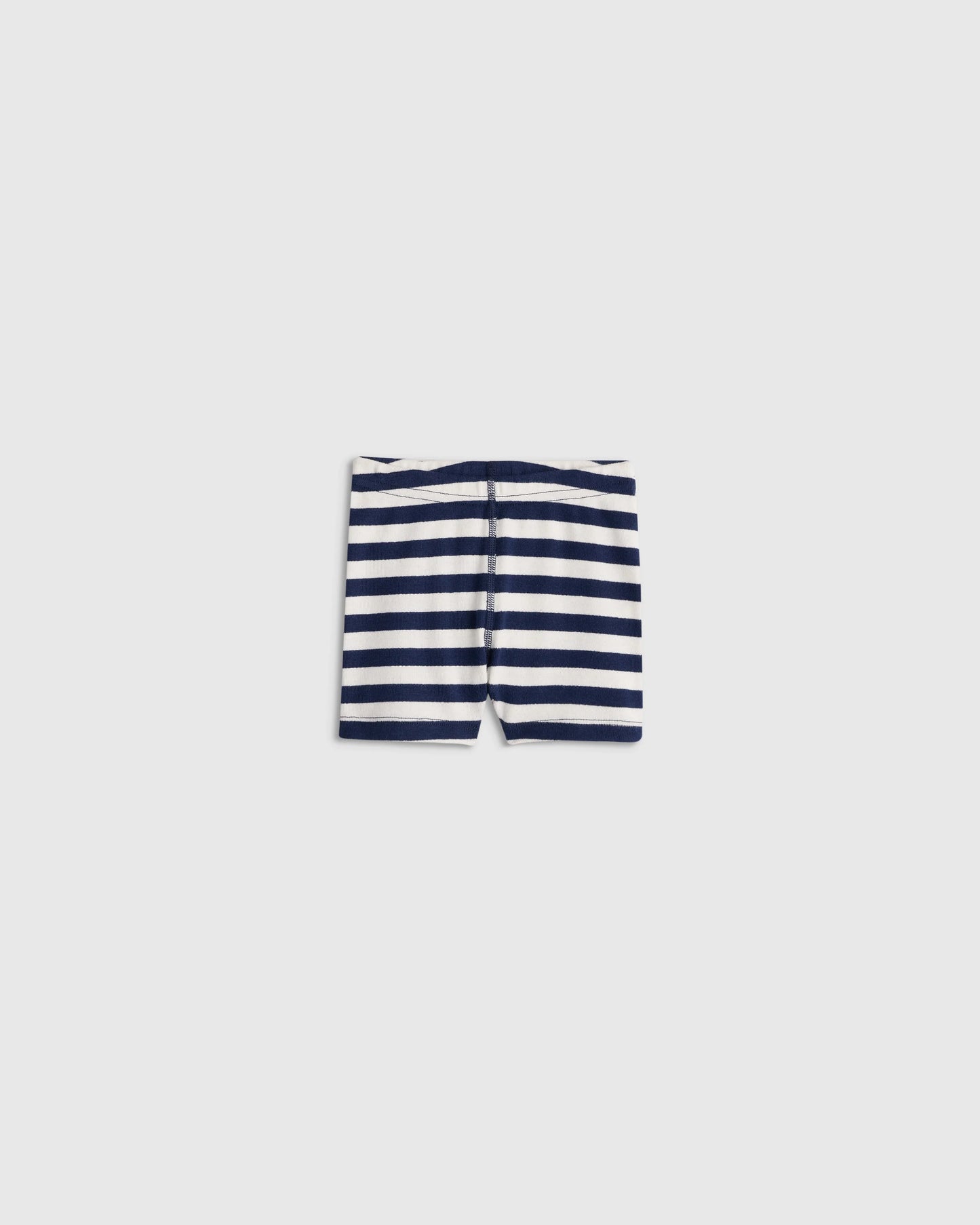 100% Organic Cotton Short Sleeve and Shorts Pajama Set - 12-18M / Navy Stripe