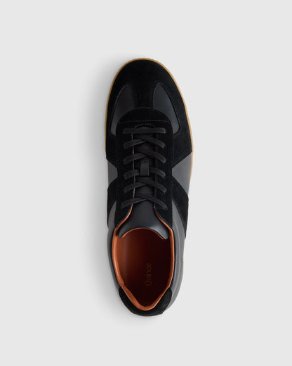 Italian Leather & Suede Lifestyle Trainer - 7 / White