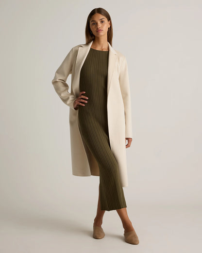 100% Mongolian Cashmere Double-Faced Wrap Coat - XS / Camel