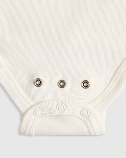100% Organic Cotton Short Sleeve Bodysuit - 0-3M / Safari
