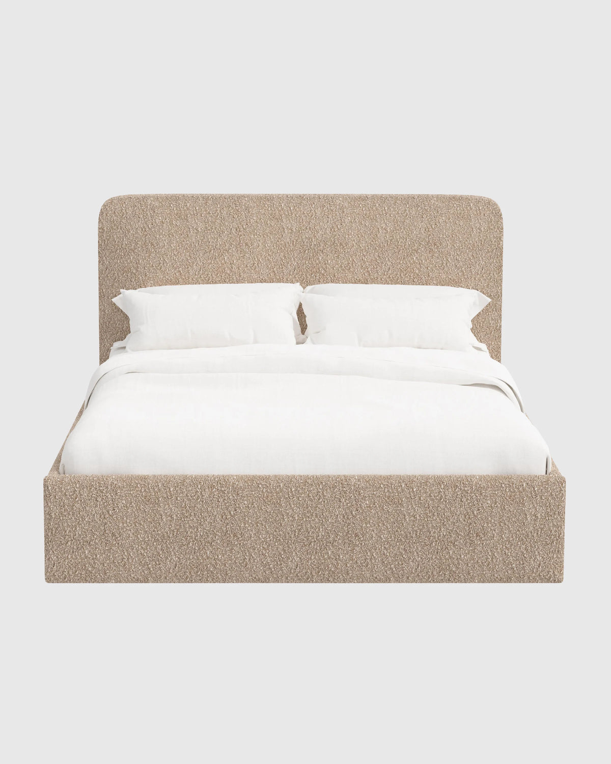 Plush Boucle Curved Bed - Full / Ivory
