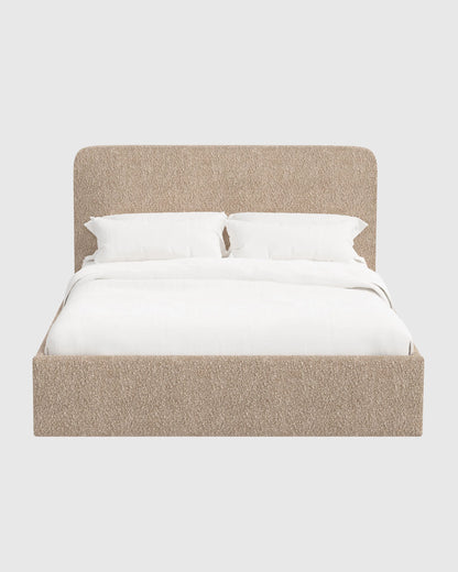 Plush Boucle Curved Bed - Full / Ivory