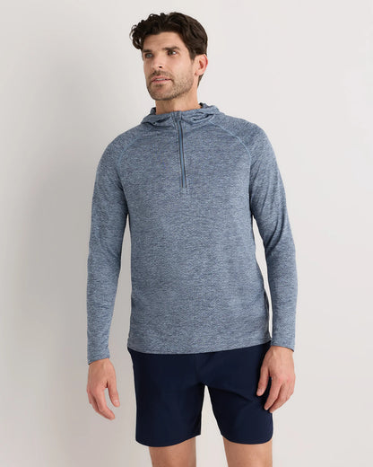 Mesh Performance Training Quarter Zip Hoodie - S / Heather Grey