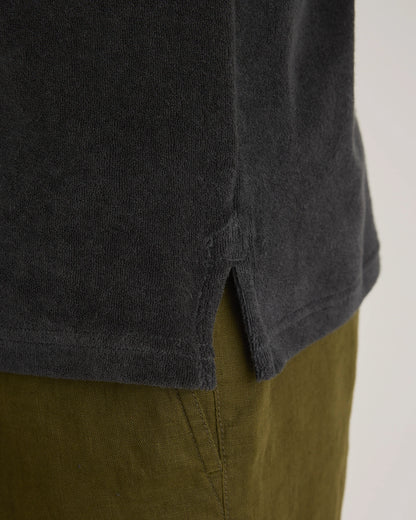 100% Organic Cotton Terry Towel Polo - S / Charcoal