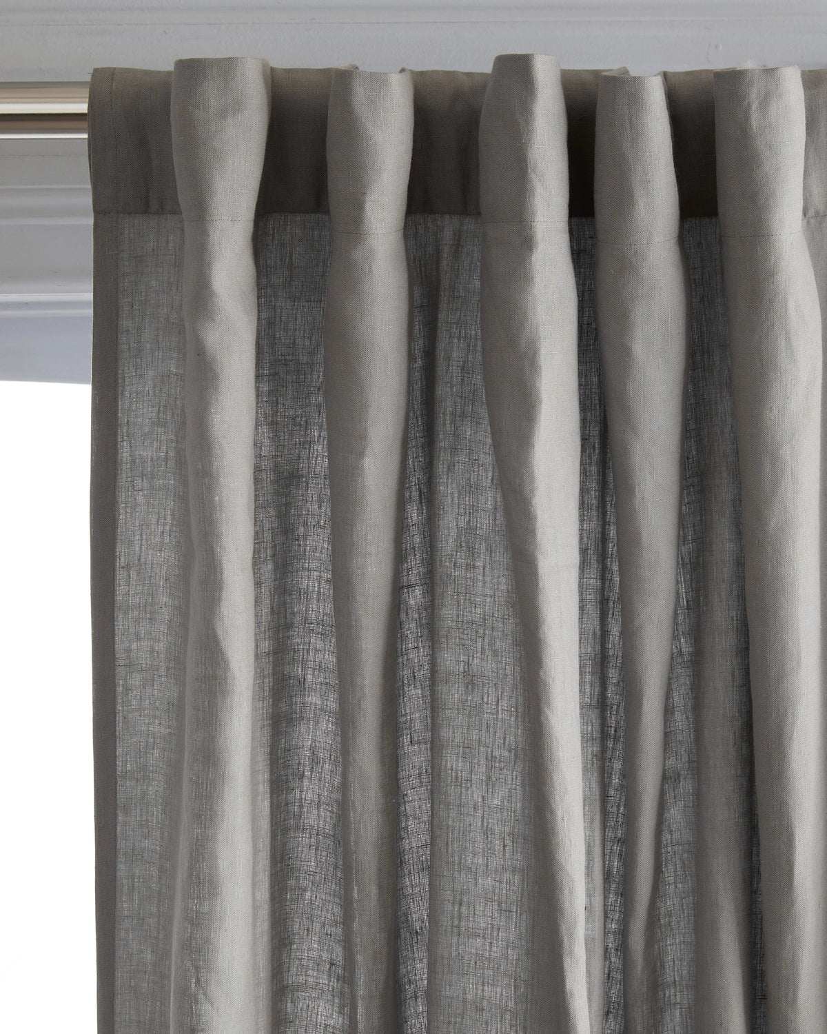 European Linen Curtain - Single Panel - 48x84 / Flax