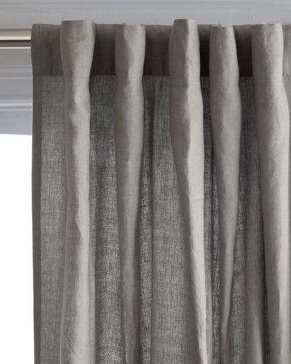 European Linen Curtain - Single Panel - 48x84 / Flax