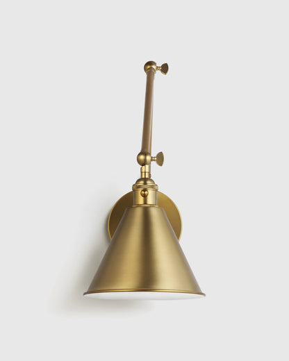 Articulating Double Arm Steel Wall Sconce - One Size / Silver