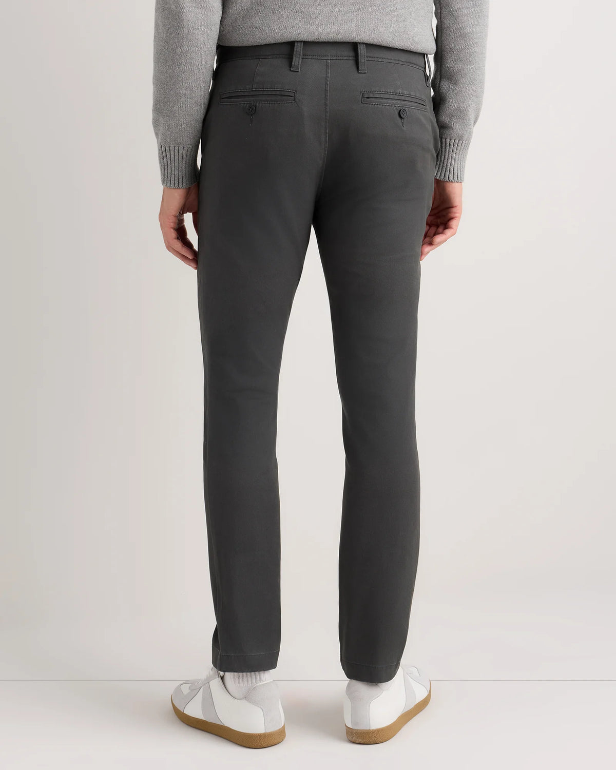 Organic Cotton Stretch Chino Pants - Slim - 30X30 / Stone