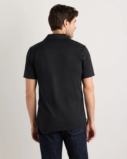 Extra-Fine Australian Merino Polo - XS / Light Blue Heather