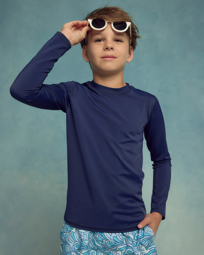 Long Sleeve Rash Guard - 8 / Navy