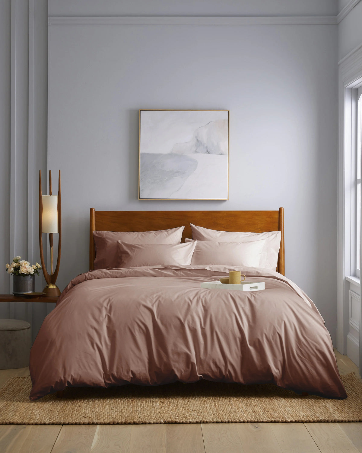 Organic Crisp Percale Duvet Cover - Twin / Ivory