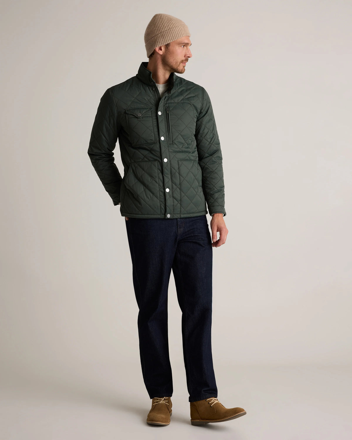 Featherless Quilted Utility Jacket - S / Verdant Pine