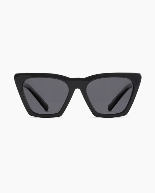 Andy Polarized Acetate Sunglasses - One Size / Black with Grey lens