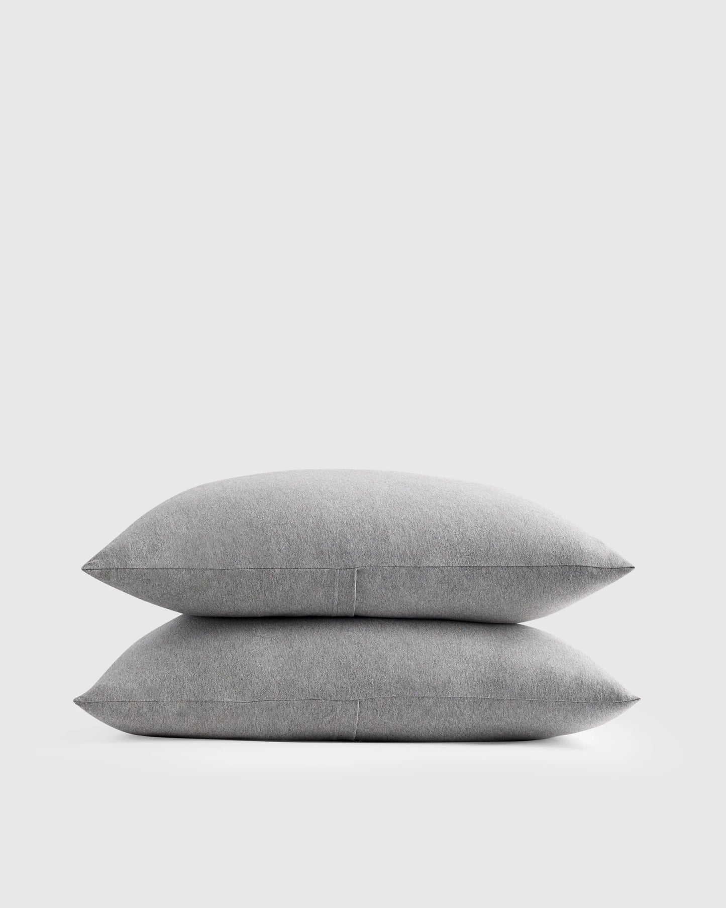 Organic Jersey Sham Set - Standard / Heather Grey