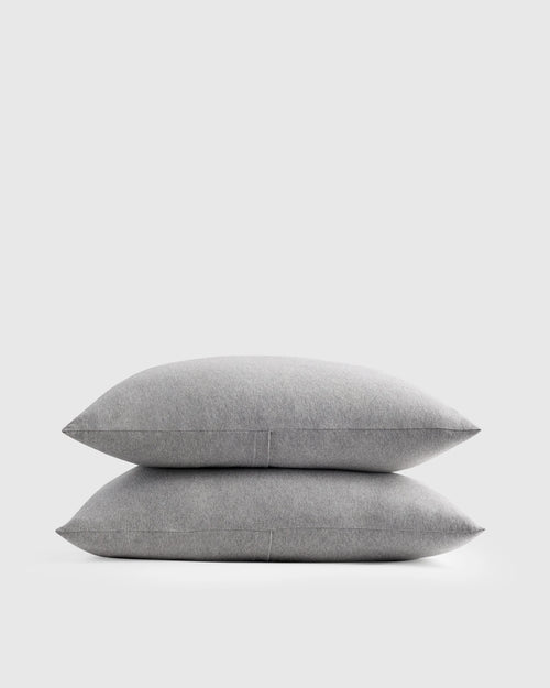Organic Jersey Sham Set - Standard / Heather Grey