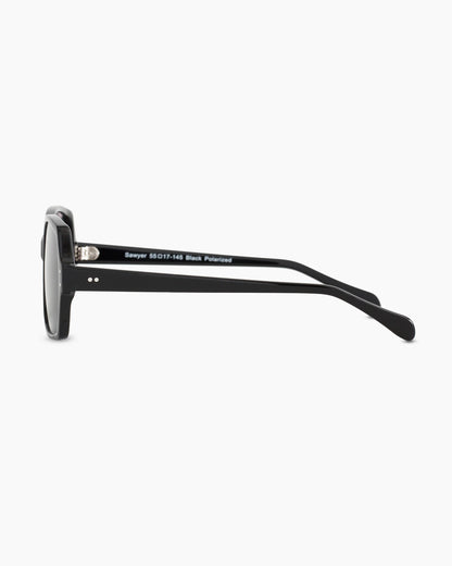 Sawyer Polarized Acetate Sunglasses - One Size / Black with Grey lens